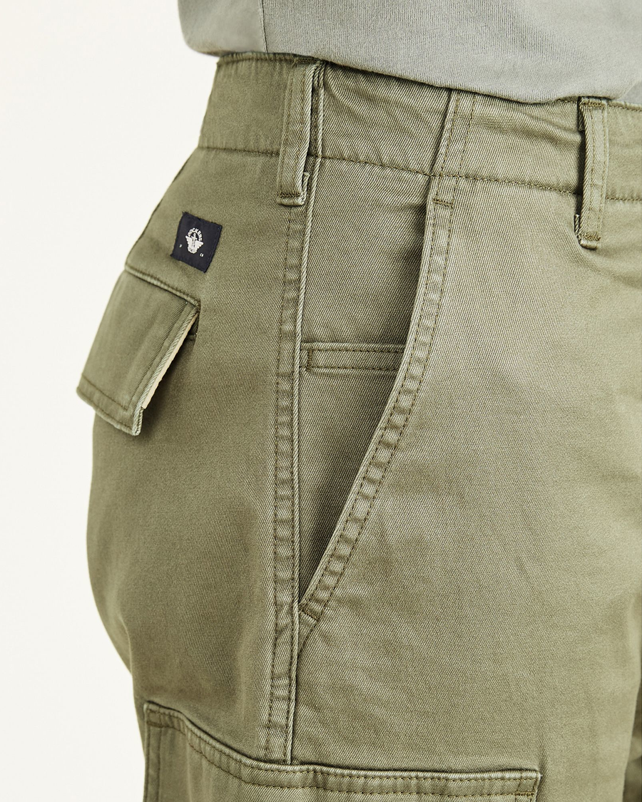 ASOS DESIGN slim cargo pants with toggle hem in stone ripstop | ASOS